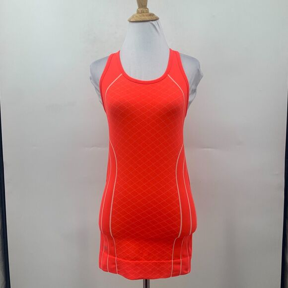 Athleta Finish Fast Line Tank Top Womens XS Extra Small Flame Racerback Ruched - Picture 2 of 11